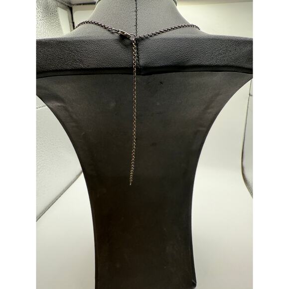 Jane Diaz Sterling Silver Long Spike Pendant Chain Necklace - Picture 3 of 3